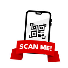 scan QR code, Scan me! -vector illustration