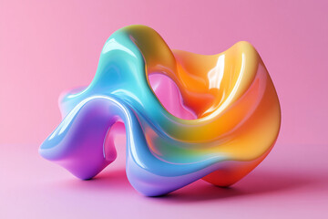 A computer created an image with colorful 3d creative design