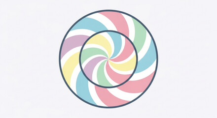 A colorful lollipop with a swirl design, perfect for a sweet treat or a fun and playful design element