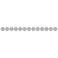 Cuff vector icon. simple lace border line illustration sign. Seamless lace trim symbol or logo.