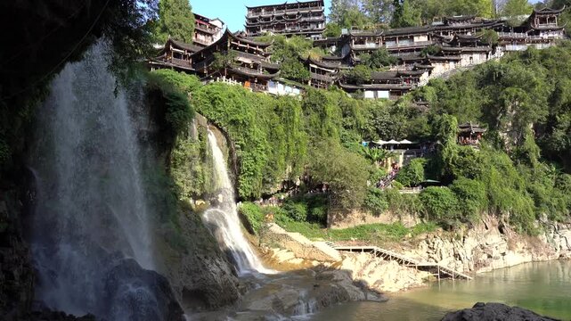 Aerial view of Furong Town, Hunan