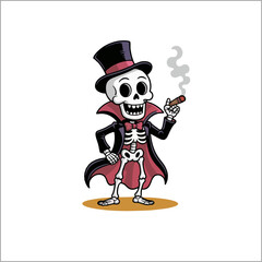 Cute happy cartoon snowman character with a broom and hat vector illustration for a Christmas winter holiday design