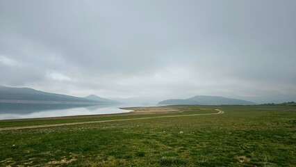 storm clouds over the hills