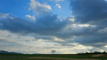 the sky and the clouds