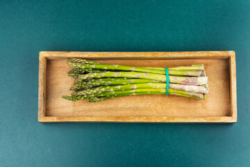 Fresh green asparagus bunch