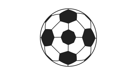 Fototapeta premium Sleek Vector Graphic of a Classic Soccer Ball on a White Background