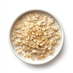 Oatmeal in a bowl, top view