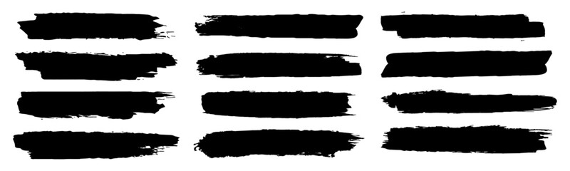 Set of paint brushes. Black brush stroke, abstract digital lines, brushstrokes, painted backgrounds, watercolor paint strokes, watercolor brush, splatter brush, illustrator brush set.