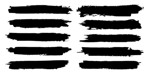 Set of paint brushes. Black brush stroke, abstract digital lines, brushstrokes, painted backgrounds, watercolor paint strokes, watercolor brush, splatter brush, illustrator brush set.