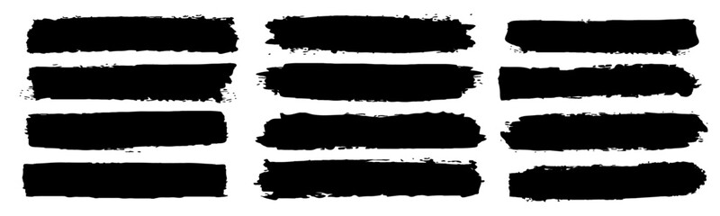 Brush strokes vector. Paint, ink brush, brush strokes, brushes, frames, buttons, grungy, ink brush, brush strokes, lines. Grungy brushes collection. Brush stroke paint boxes on white background