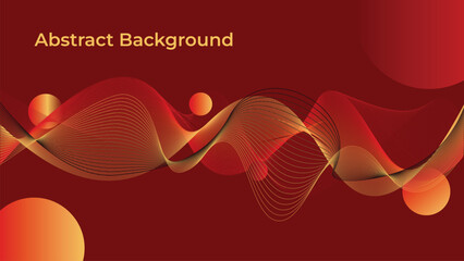 Abstract red line blended background with wave and swirl lines, background template.