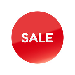 光沢のあるアイコン_SALE_Fredoka font_丸型_RED