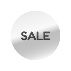 光沢のあるアイコン_SALE_Fredoka font_丸型_SILVER