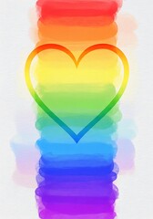 Rainbow Heart - A Symbol of Love and Pride.