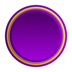 Luxury Purple and Gold Round Ornamental Frame Design Element