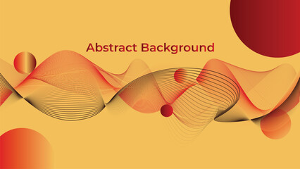 Abstract red line blended background with wave and swirl lines, background template.