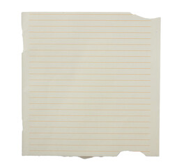 Obraz premium red lined blank paper note torn on transparent background. for design and text