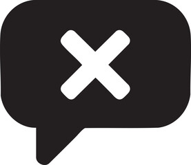 Obraz premium Content Moderation Silhouettes Speech Bubble Filter Restricted AI Output Icon