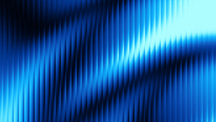 A vibrant futuristic glass background with glowing blue, cyan, and black colors and vertical ribbed texture.