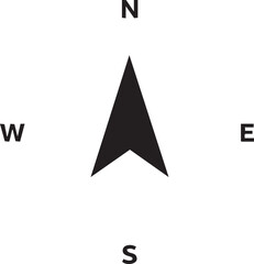 Fototapeta premium Finding Direction Silhouettes Compass Rose North Arrow Navigation Adventure Minimal Icon