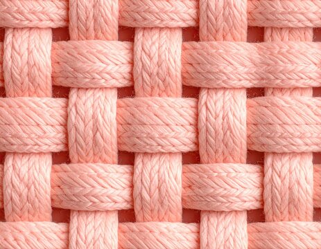 Pink woven cotton texture, detail