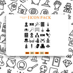 Illustration of magic icon pack