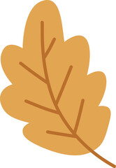 Illustration of an Autumn Oak Leaf