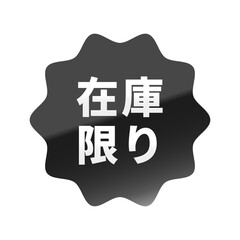 光沢のあるアイコン_在庫限り_なめらかなジグザグ型_BLACK