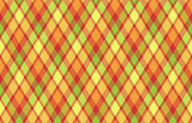 Vibrant autumnal diamond plaid pattern.  Perfect for fallthemed designs, textiles, websites, and packaging.