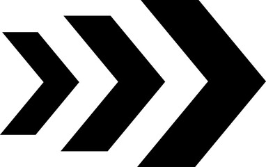 Right arrow cursor dynamic fast symbol sign. Dynamic moving arrow representing speed, fast, acceleration vector illustration.