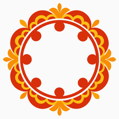 round floral frame