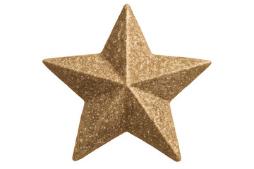 Obraz premium Glowing gold glitter star ornament decorating for christmas, holiday, celebration, and festive season with transparent background