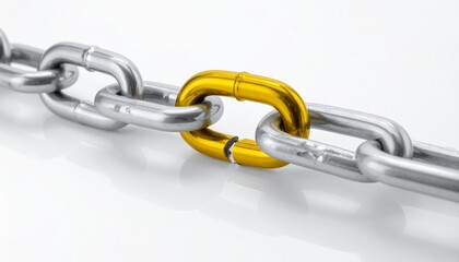 Obraz premium Golden Link Repair – Symbol of Financial Support