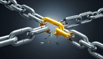 Obraz premium Golden Link Repair – Symbol of Financial Support