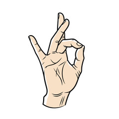 Hand gesture making an ok sign isolated on white background a symbol of approval, agreement, or satisfaction, commonly used in communication and expression