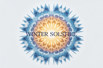 Celebrate the beauty of the Winter Solstice with this vibrant, mandala-inspired design, perfect for holiday greetings, spiritual themes, and seasonal promotions