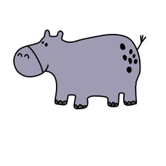 rhino isolated on white