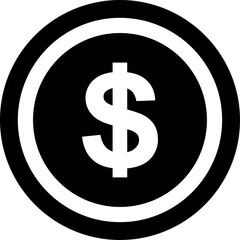 Dollar money icon. Cash sign bill symbol