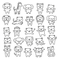 Cute Cartoon Animals Collection.