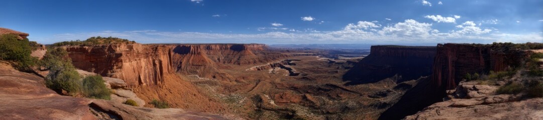 Stunning hdr panoramic view of canyon landscape nature outdoor wide-angle