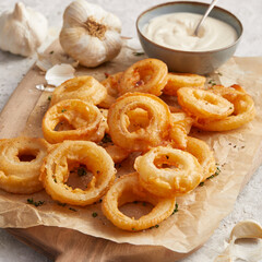 Onion Rings with Garlic Mayo