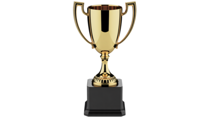 Stunning golden trophy symbolizes winning and ultimate achievement