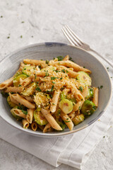 Penne with Brussels Sprouts and Panko