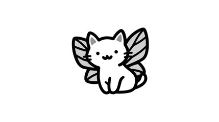 Cartoon drawing of a fairy cat