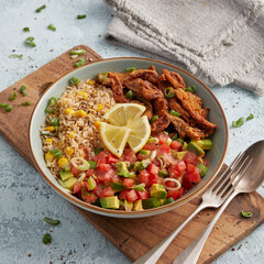 Rice Bowl with Oyster Mushrooms