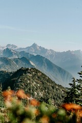 mountain landscape with snow