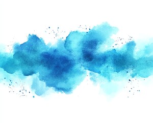 Abstract turquoise watercolor art background Watercolour brush strokesPastel blue watercolor paint brush for wedding elements artistic design templates for invitations