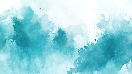 Abstract turquoise watercolor art background Watercolour brush strokesPastel blue watercolor paint brush for wedding elements artistic design templates for invitations