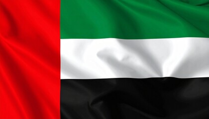 Obraz premium UAE flag, Pan-Arab colors with vertical accent