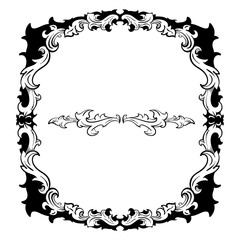 Frame vintage black vector